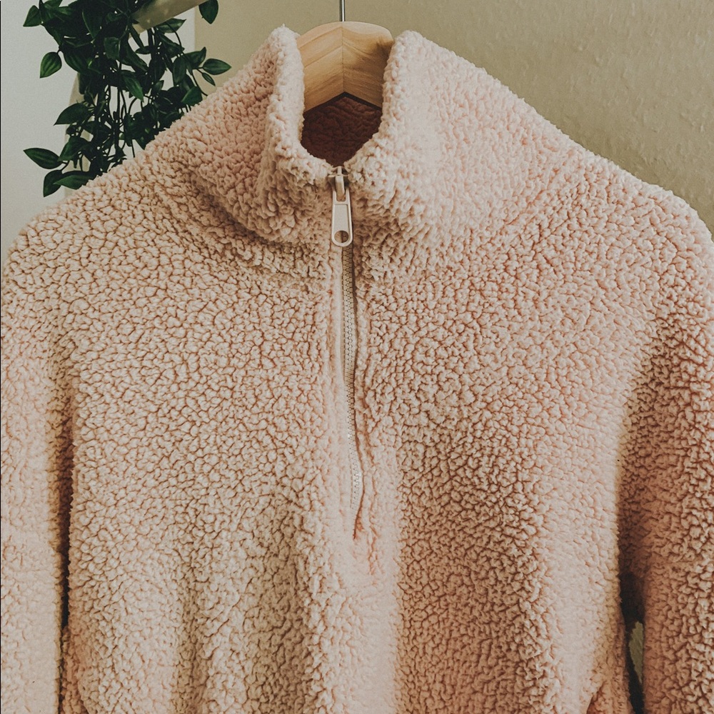 target fluffy light pink sweater